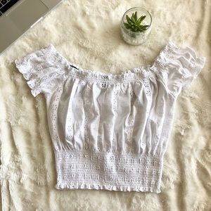 Forever 21 Eyelet Crop Top